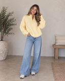 Cloudline Ribbed Half-Zip Relaxed Knit Pullover