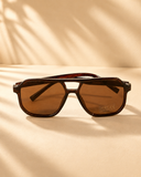 Desert Drive Tortoise Square Sunglasses