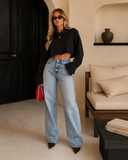 City Breeze Oversized Crop Shirt