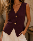 City Muse Button Front Vest