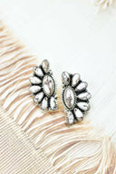 Half Cluster Kandy Stone Stud Earrings-Earrings-Krush Kandy, Women's Online Fashion Boutique Located in Phoenix, Arizona (Scottsdale Area)