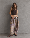 Wrenley Vintage Plaid Balloon Silhouette Pants