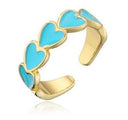 (4 COLORS!) Linked Forever Hearts Enamel Ring-Rings-Rae Collective, Women's Online Fashion Boutique Located in Phoenix, Arizona (Scottsdale Area)