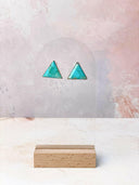 Tiffany's Triangle Single Stone Studs-Earrings-Krush Kandy, Women's Online Fashion Boutique Located in Phoenix, Arizona (Scottsdale Area)