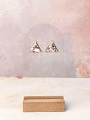 Tiffany's Triangle Single Stone Studs-Earrings-Krush Kandy, Women's Online Fashion Boutique Located in Phoenix, Arizona (Scottsdale Area)