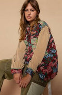 POL Women's Floral Long Sleeve Shacket-Sweaters-Rae Collective, Women's Online Fashion Boutique Located in Phoenix, Arizona (Scottsdale Area)