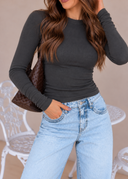 Everyday Luxe Ribbed Long Sleeve Top