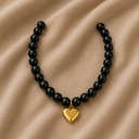 Golden Sweetheart Beaded Necklace