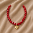 Golden Sweetheart Beaded Necklace