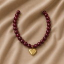 Golden Sweetheart Beaded Necklace