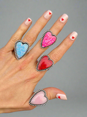 Long Heart Sterling Silver Ring MADE TO ORDER-Statement Rings-Krush Kandy, Women's Online Fashion Boutique Located in Phoenix, Arizona (Scottsdale Area)