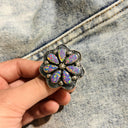 Cute Stamped Stone Flower Ring | Krush Exclusive-Cluster Rings-Rae Collective, Women's Online Fashion Boutique Located in Phoenix, Arizona (Scottsdale Area)