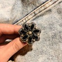 Cute Stamped Stone Flower Ring | Krush Exclusive-Cluster Rings-Rae Collective, Women's Online Fashion Boutique Located in Phoenix, Arizona (Scottsdale Area)