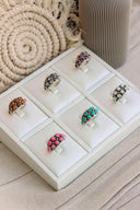 Mini Single Stone Cluster Ring-Cluster Rings-Rae Collective, Women's Online Fashion Boutique Located in Phoenix, Arizona (Scottsdale Area)