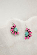 Half Opal Cluster Stone Earrings-Stud Earrings-Rae Collective, Women's Online Fashion Boutique Located in Phoenix, Arizona (Scottsdale Area)