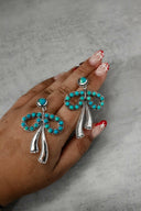 Stone Bliss Sterling Silver Bow Earrings-Stud Earrings-Rae Collective, Women's Online Fashion Boutique Located in Phoenix, Arizona (Scottsdale Area)