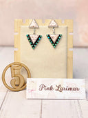 Solstice Edge Stone Drop Earrings MADE TO ORDER-Earrings-Krush Kandy, Women's Online Fashion Boutique Located in Phoenix, Arizona (Scottsdale Area)