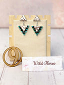 Solstice Edge Stone Drop Earrings MADE TO ORDER-Earrings-Krush Kandy, Women's Online Fashion Boutique Located in Phoenix, Arizona (Scottsdale Area)