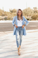 Zoom Meeting Lined Long Blazer Jacket-Blazers-Rae Collective, Women's Online Fashion Boutique Located in Phoenix, Arizona (Scottsdale Area)