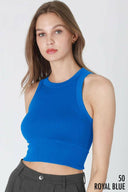 Niki Biki Ribbed High Neck Crop Top-Tanks-Krush Kandy, Women's Online Fashion Boutique Located in Phoenix, Arizona (Scottsdale Area)
