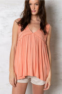 Dreamy Days Babydoll Tank Top-Tanks-Rae Collective, Women's Online Fashion Boutique Located in Phoenix, Arizona (Scottsdale Area)