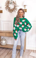 Holiday Santa Party Sweater | S-2X-Sweaters-Rae Collective, Women's Online Fashion Boutique Located in Phoenix, Arizona (Scottsdale Area)