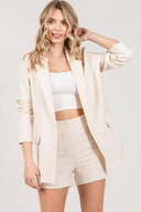 Twill Oversized Flap Pocket Blazer-Blazers-Rae Collective, Women's Online Fashion Boutique Located in Phoenix, Arizona (Scottsdale Area)