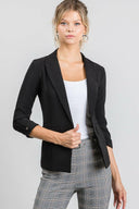 Let's Get Takeout Button Detail Blazer-Blazers-Rae Collective, Women's Online Fashion Boutique Located in Phoenix, Arizona (Scottsdale Area)