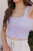 Shirred Square Neck Crop Top-Tanks-Rae Collective, Women's Online Fashion Boutique Located in Phoenix, Arizona (Scottsdale Area)