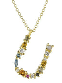 Dainty Initial Cubic Zirconia Necklace-Necklaces-Krush Kandy, Women's Online Fashion Boutique Located in Phoenix, Arizona (Scottsdale Area)