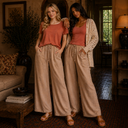 Mineral Wash Waffle Cropped Pants