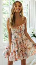 Dreamy Floral Mini Dress-Dresses-Krush Kandy, Women's Online Fashion Boutique Located in Phoenix, Arizona (Scottsdale Area)
