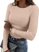 Basic Everyday Ribbed Long Sleeve Top-Long Sleeve Tops-Krush Kandy, Women's Online Fashion Boutique Located in Phoenix, Arizona (Scottsdale Area)