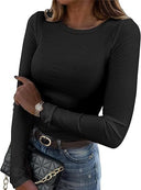 Basic Everyday Ribbed Long Sleeve Top-Long Sleeve Tops-Krush Kandy, Women's Online Fashion Boutique Located in Phoenix, Arizona (Scottsdale Area)