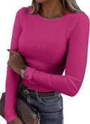 Basic Everyday Ribbed Long Sleeve Top-Long Sleeve Tops-Krush Kandy, Women's Online Fashion Boutique Located in Phoenix, Arizona (Scottsdale Area)