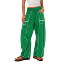 Luxe Contrast Stitching Wide Leg Pants-Pants-Krush Kandy, Women's Online Fashion Boutique Located in Phoenix, Arizona (Scottsdale Area)