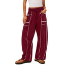 Luxe Contrast Stitching Wide Leg Pants-Pants-Krush Kandy, Women's Online Fashion Boutique Located in Phoenix, Arizona (Scottsdale Area)