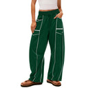 Luxe Contrast Stitching Wide Leg Pants-Pants-Krush Kandy, Women's Online Fashion Boutique Located in Phoenix, Arizona (Scottsdale Area)