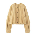 Casual Chic Ruched Faux Suede Jacket-Jacket-Krush Kandy, Women's Online Fashion Boutique Located in Phoenix, Arizona (Scottsdale Area)