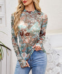 Sheer Floral Long Sleeve Top-Cardigan-Krush Kandy, Women's Online Fashion Boutique Located in Phoenix, Arizona (Scottsdale Area)