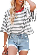 Everyday Stripe Basic Top-Tops-Krush Kandy, Women's Online Fashion Boutique Located in Phoenix, Arizona (Scottsdale Area)