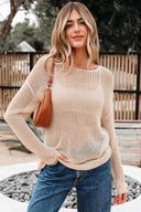 Simple Times Crochet Hollow-Out Top