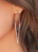 (2 colors) Frosted Swarovski Crystals Earrings-Earrings-Rae Collective, Women's Online Fashion Boutique Located in Phoenix, Arizona (Scottsdale Area)