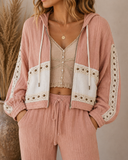 POL Studded Trim Gauze Hoodie