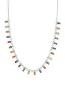 Multi Cubic Zirconia Minimalist Necklace-Necklaces-Krush Kandy, Women's Online Fashion Boutique Located in Phoenix, Arizona (Scottsdale Area)