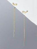 Sterling Silver Tassel Trend Threader Earrings-Earrings-Krush Kandy, Women's Online Fashion Boutique Located in Phoenix, Arizona (Scottsdale Area)