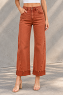 Rust Cuffed Wide-Leg Jeans.png