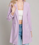 Zoom Meeting Lined Long Blazer Jacket-Blazers-Rae Collective, Women's Online Fashion Boutique Located in Phoenix, Arizona (Scottsdale Area)