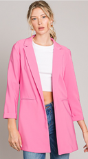 Zoom Meeting Lined Long Blazer Jacket-Blazers-Rae Collective, Women's Online Fashion Boutique Located in Phoenix, Arizona (Scottsdale Area)