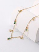 Multi Crystal Dainty Minimalist Necklace-Necklaces-Krush Kandy, Women's Online Fashion Boutique Located in Phoenix, Arizona (Scottsdale Area)